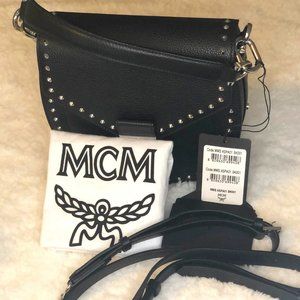 Authentic NWT - MCM Leather Small Patricia Crossbody Saddle Bag